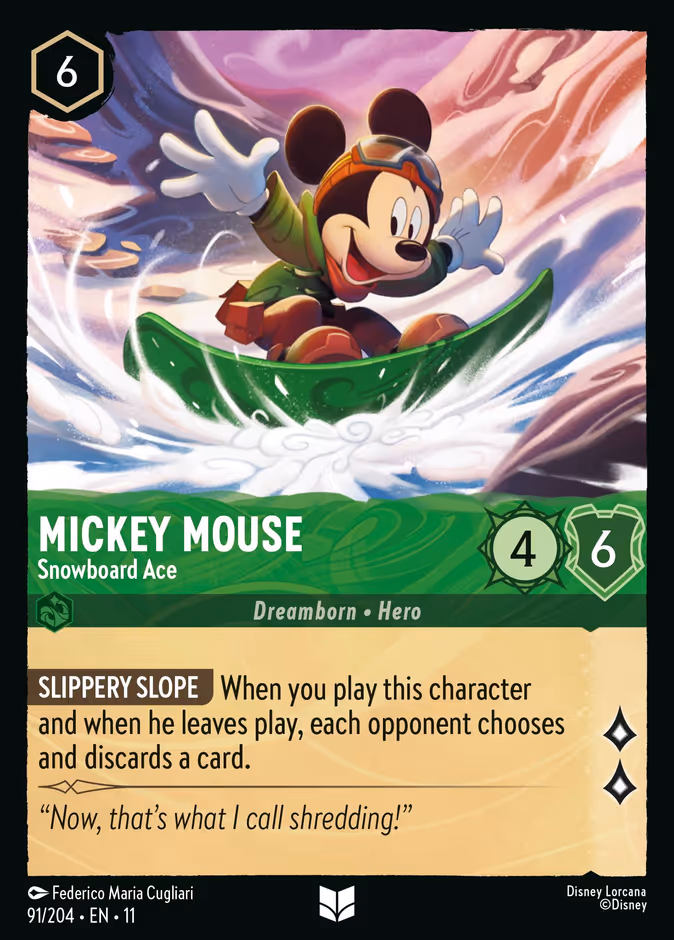 Mickey Mouse - Snowboard Ace