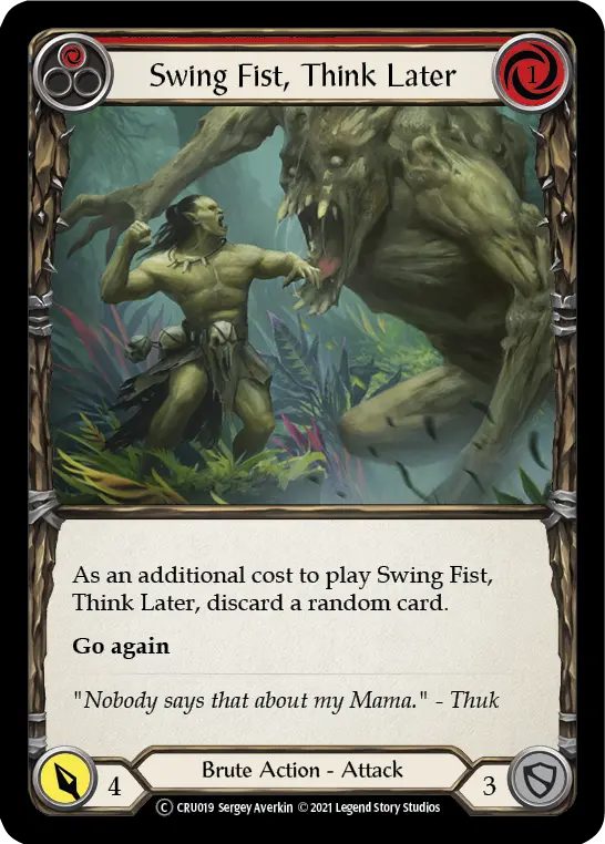 Swing Fist, Think Later