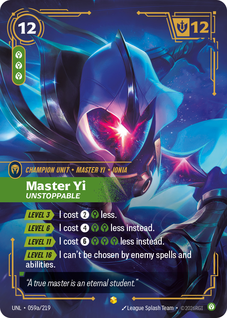 Master Yi - Unstoppable (Alternate Art)