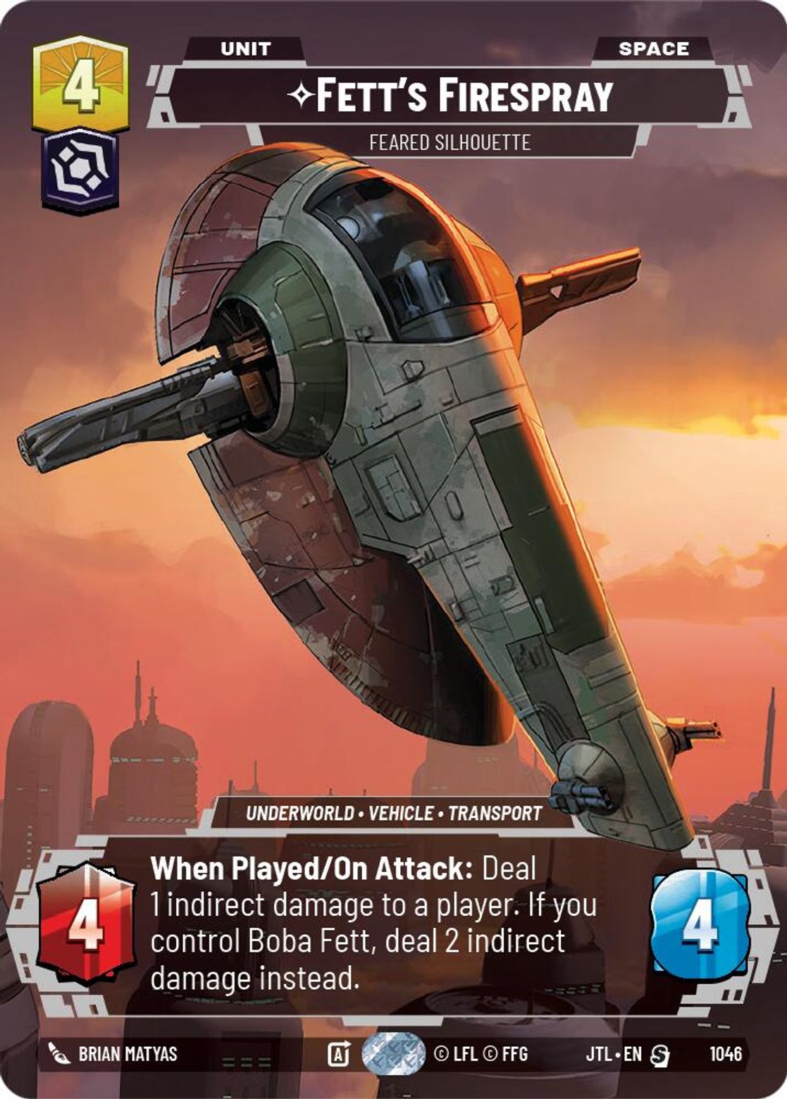 Fett's Firespray - Feared Silhouette
