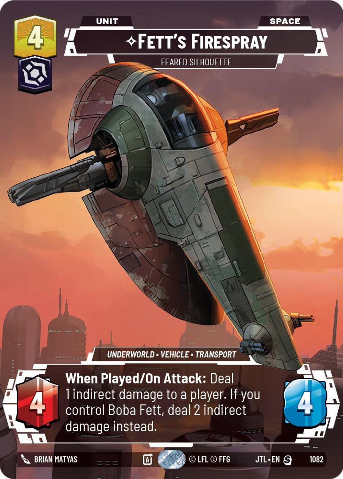 Fett's Firespray - Feared Silhouette