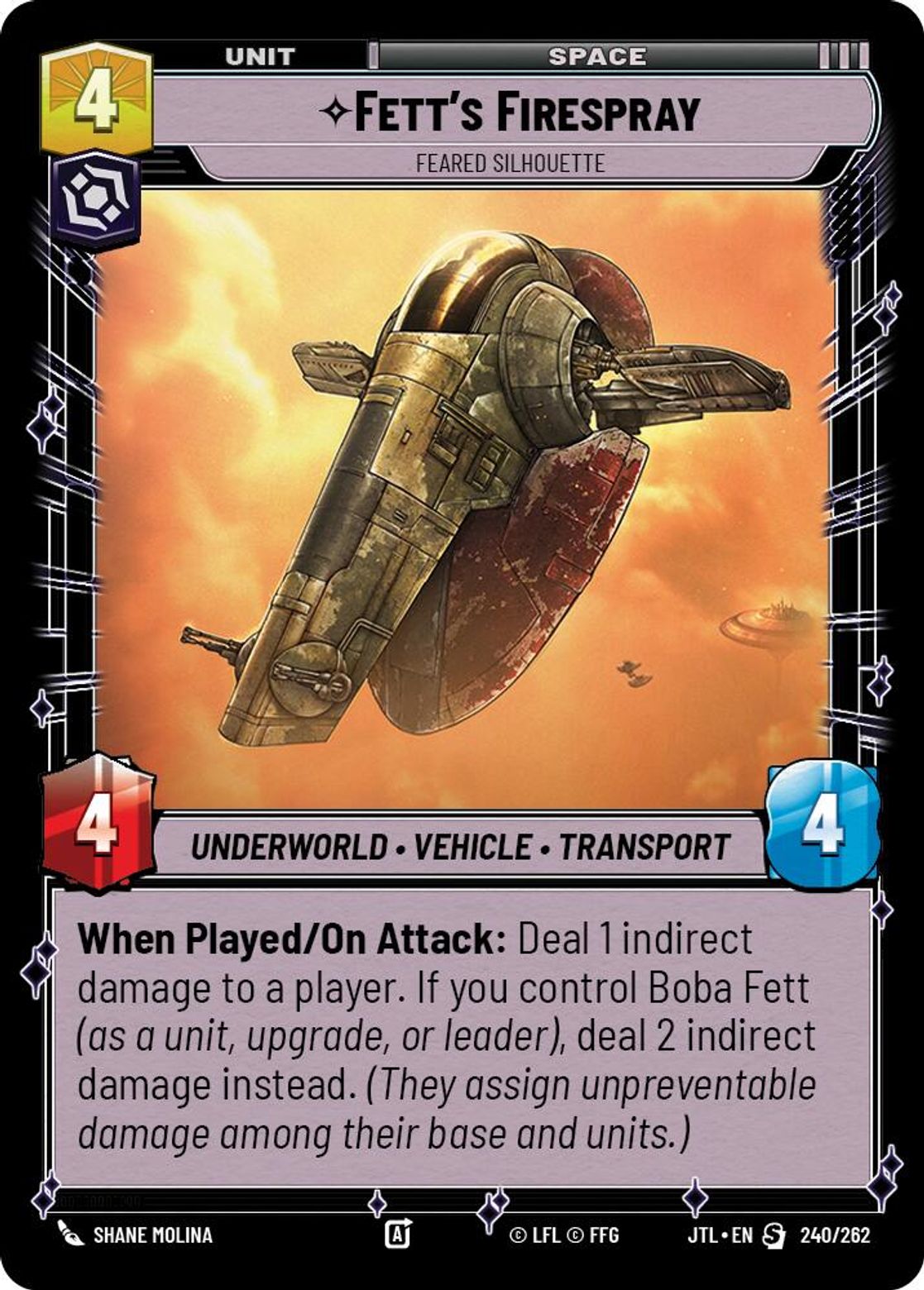 Fett's Firespray - Feared Silhouette