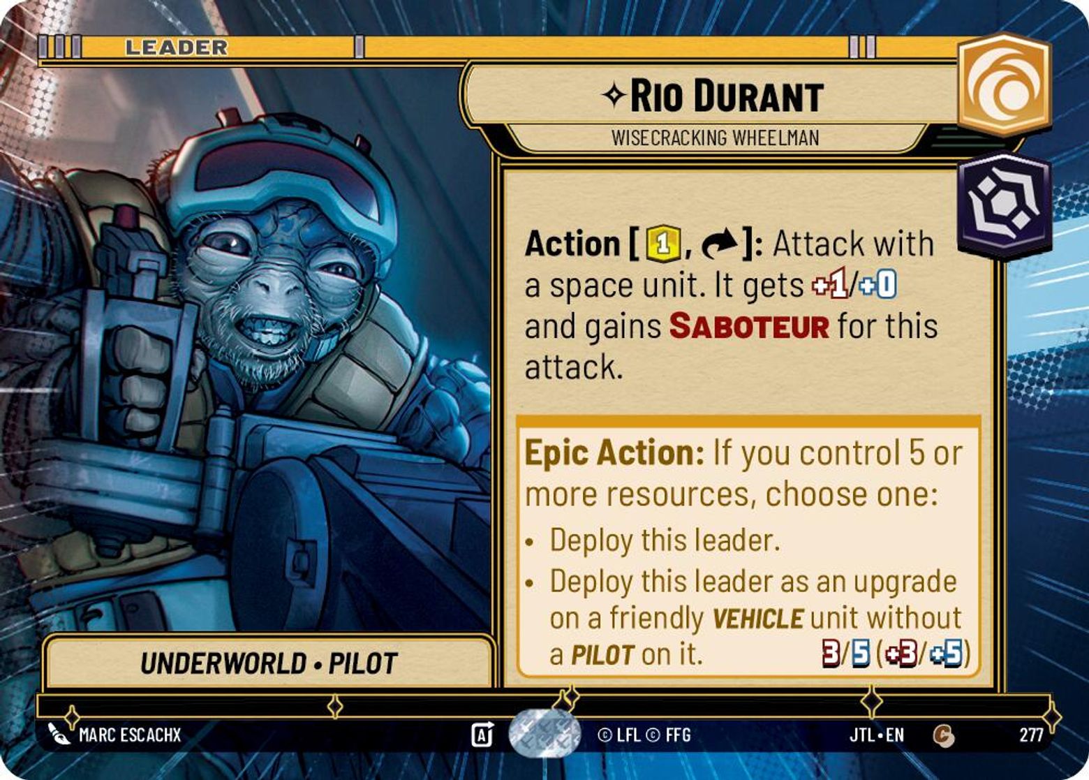 Rio Durant - Wisecracking Wheelman