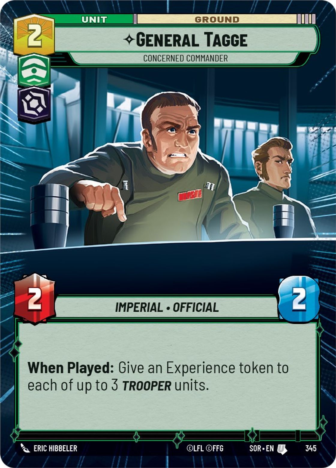General Tagge - Concerned Commander